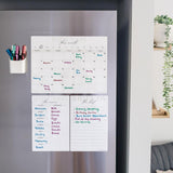 Monthly Planner, Meal Planner & Shopping List and Task List Magnetic Planner Bundle