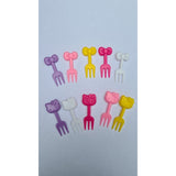 Pretty Kitty Bows Food Picks for Bento Lunchboxes