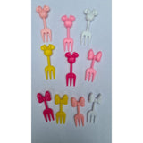 Decorative Bows Food Picks for Bento Lunchboxes