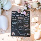 Dear Easter Bunny Milestone Board | Reusable Easter Photo Prop (Double-Sided)