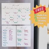 Meal Planner & Shopping List, Monthly and Weekly Magnetic Planner Bundle