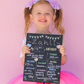 Birthday Milestone Chalkboards | Reusable & Wipeable