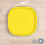 Yellow replay large flat plate made out of recycled plastic for kids, adults and picnics- Mikki and Me Kids