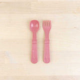 desert soft pink Replay spoon and fork set made out of recycled plastic Mikki and Me Kids