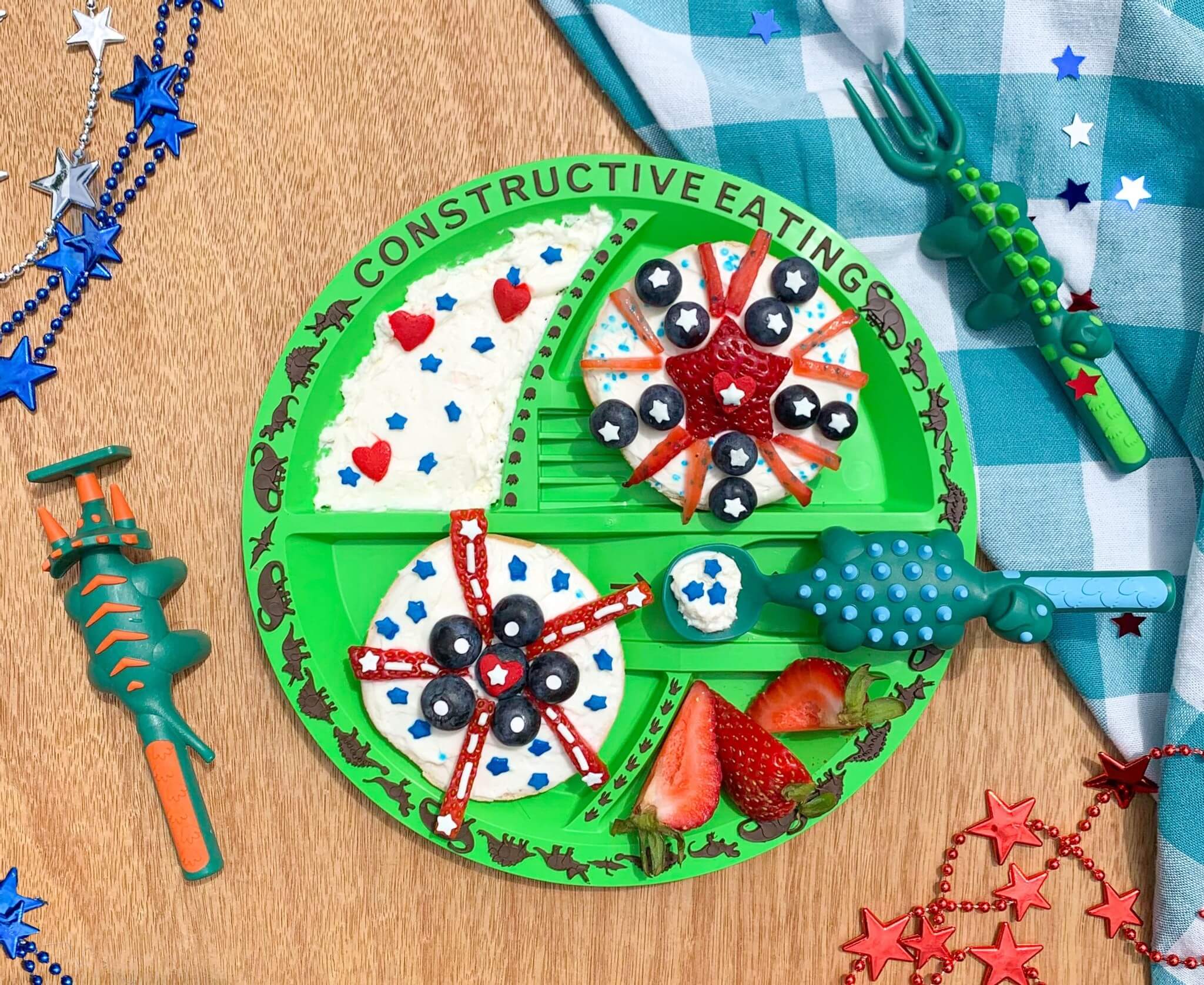 Constructive Eating Dinosaur cutlery and utensils for kids Mikki and Me