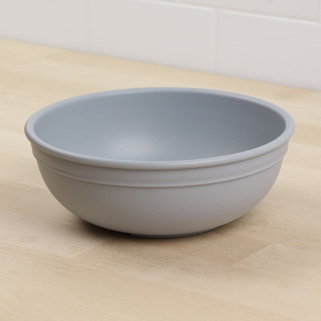 grey replay large bowl made out of recycled plastic for kids, adults and picnics- Mikki and Me Kids