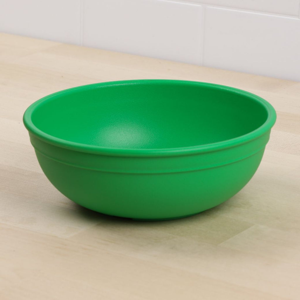 kelly green replay large bowl made out of recycled plastic for kids, adults and picnics- Mikki and Me Kids