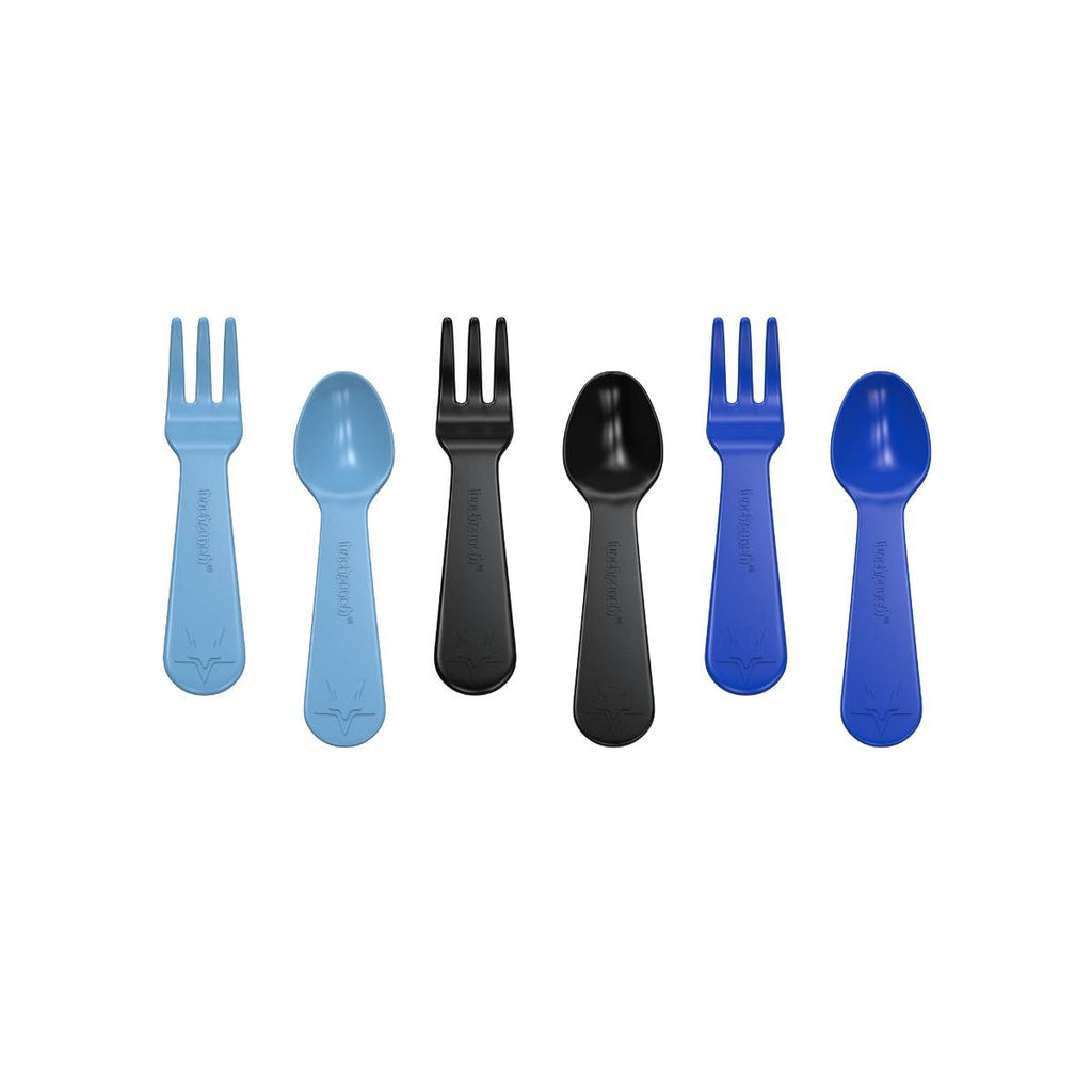 lunch punch fork and spoon set for toddlers and kids at school - Mikki and Me Kids