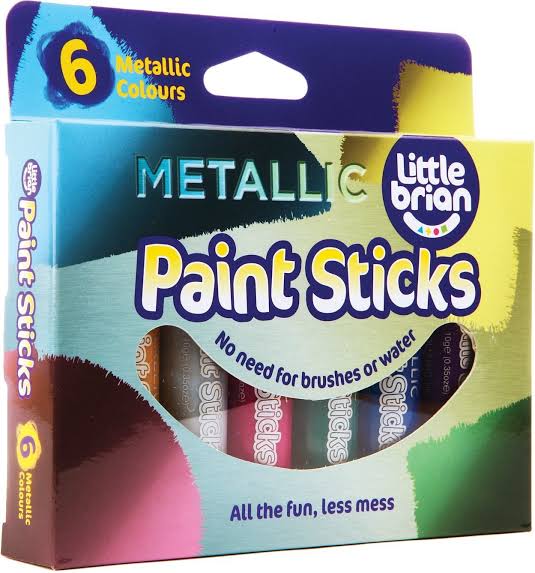 metallic little Brian paint sticks for kids activities six pack - Mikki and Me Kids