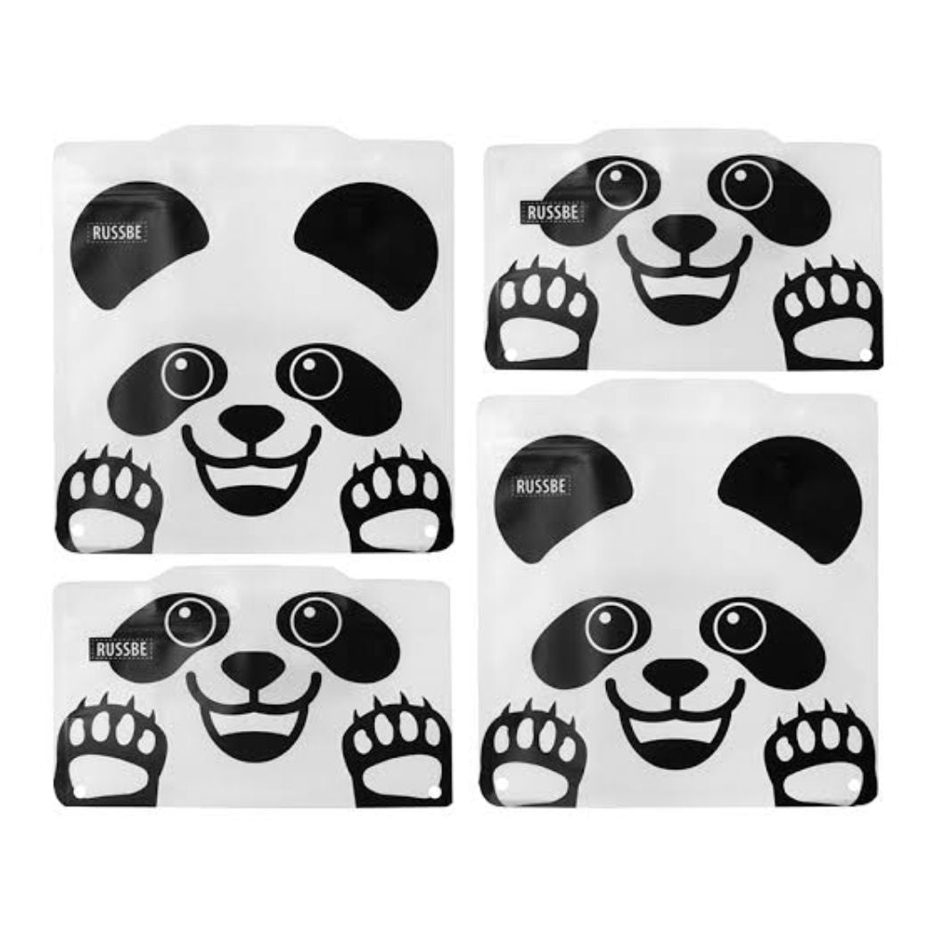 panda russbe reusable sandwich snack bags 4 pack kids store - Mikki and Me