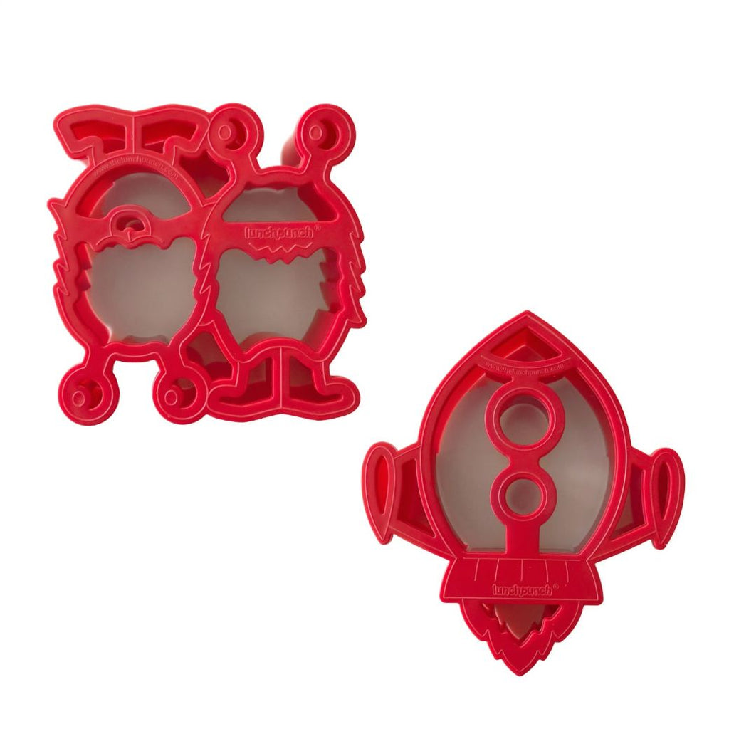 red Spaceship sandwich cutter by lunch punch - Mikki and Me Kids