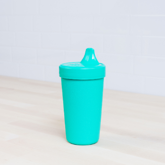 No spill aqua Replay no spill sippy cups made out of recycled plastic Mikki and Me Kids