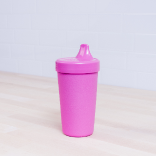 No spill bright pink Replay no spill sippy cups made out of recycled plastic   Mikki and Me Kids