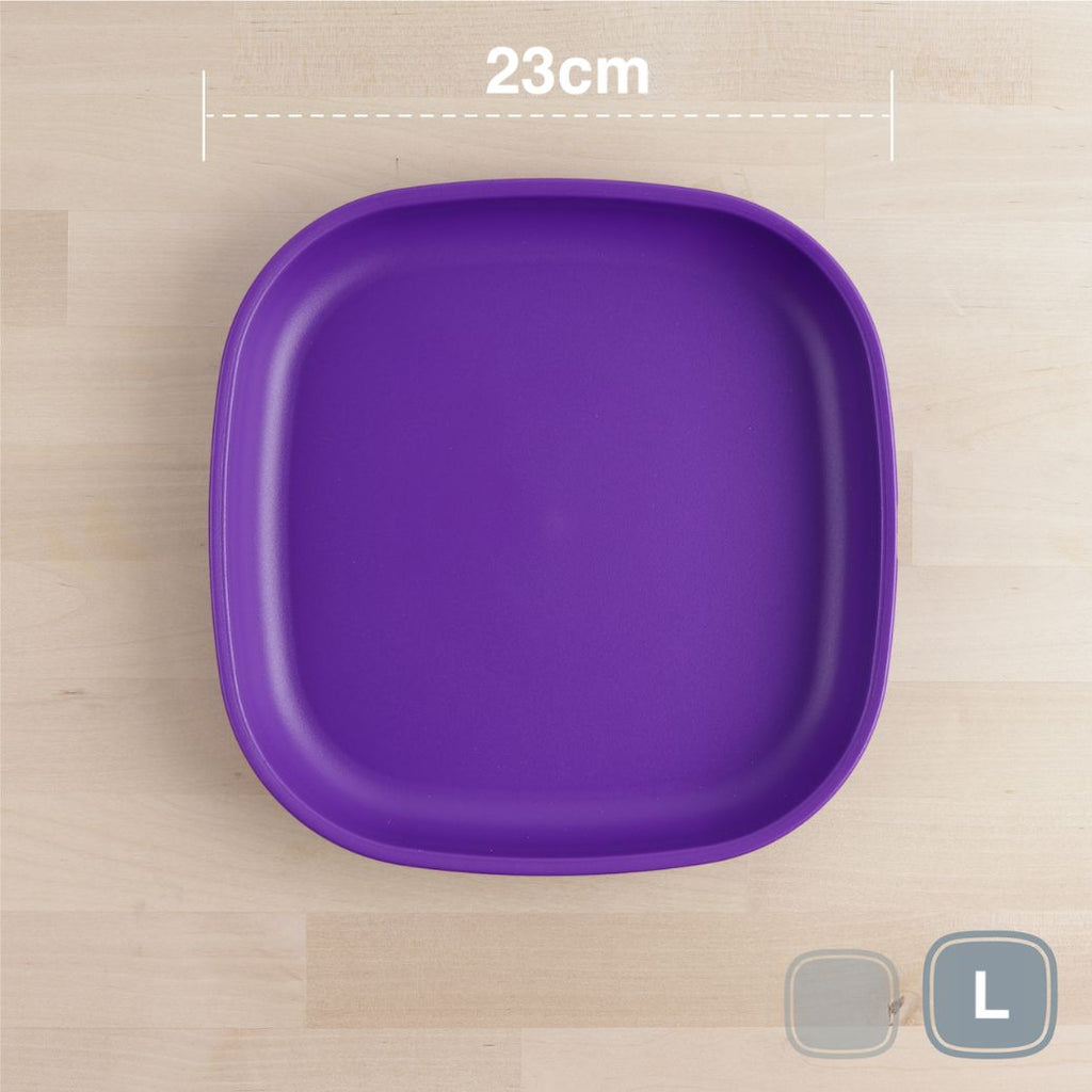 amethyst replay large flat plate made out of recycled plastic for kids, adults and picnics- Mikki and Me Kids