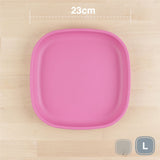 bright pink replay large flat plate made out of recycled plastic for kids, adults and picnics- Mikki and Me Kids
