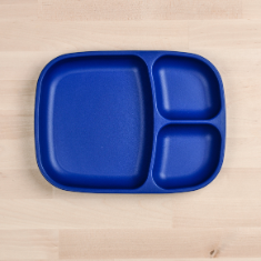 navy blue replay divided tray made out of recycled plastic - Mikki and Me Kids