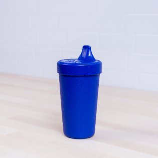 No spill navy blue Replay no spill sippy cups made out of recycled plastic Mikki and Me Kids