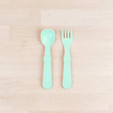 mint Replay spoon and fork set made out of recycled plastic Mikki and Me Kids
