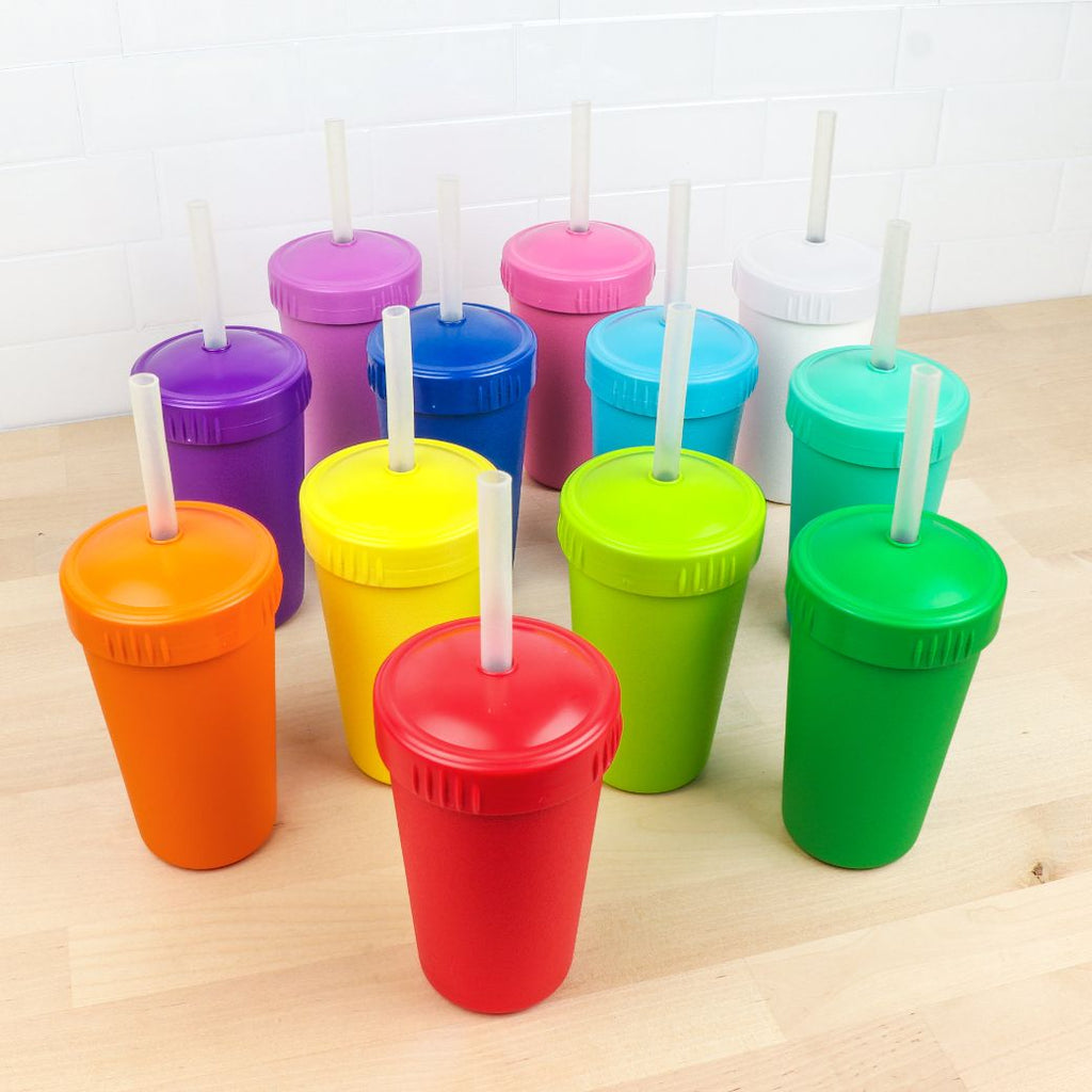 replay straw cup with reusable straw made out of recycled plastic - Mikki and Me Kids