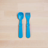 sky blue Replay spoon and fork set made out of recycled plastic Mikki and Me Kids