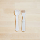 white Replay spoon and fork set made out of recycled plastic Mikki and Me Kids