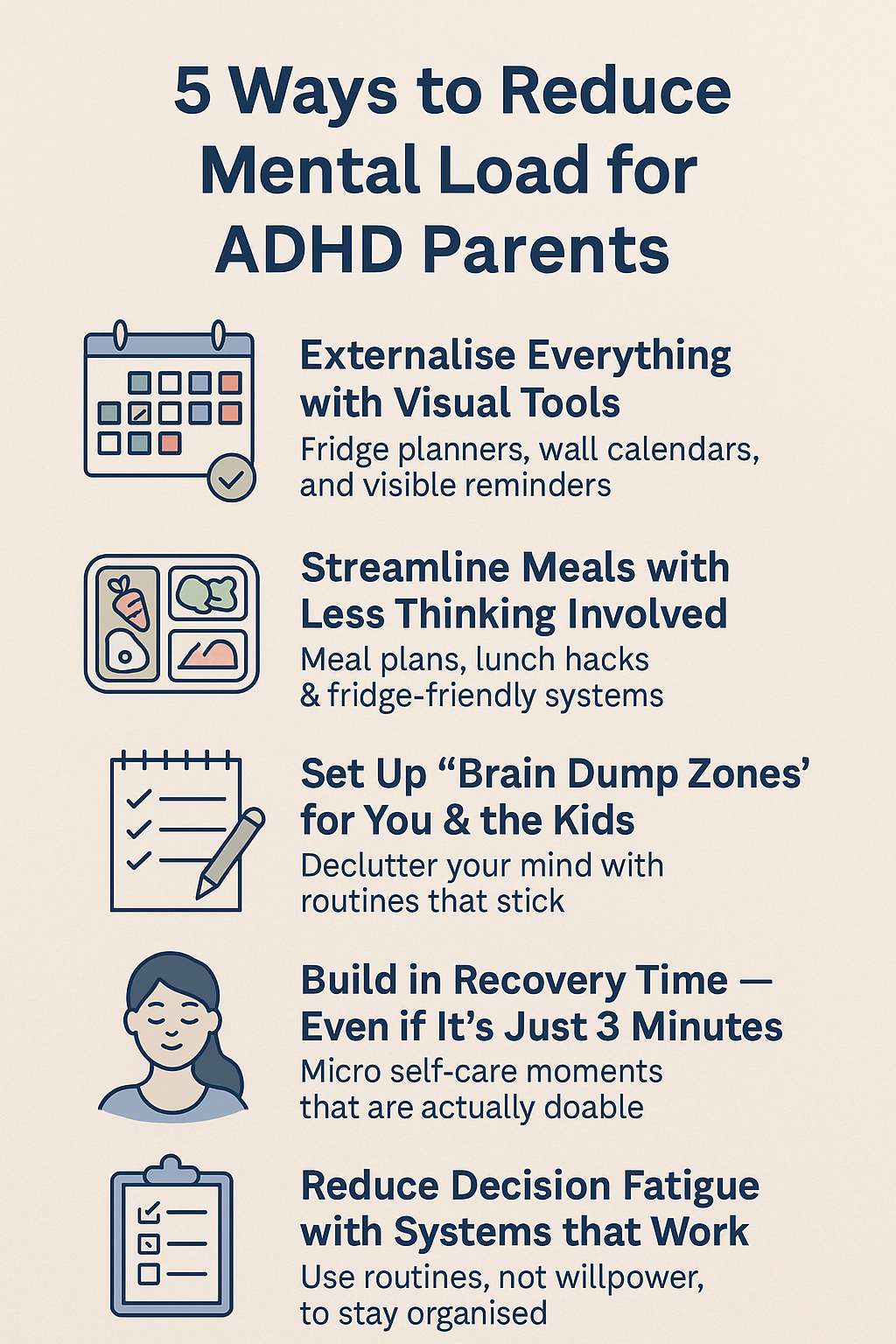 5 Ways to Reduce Mental Load for ADHD Parents