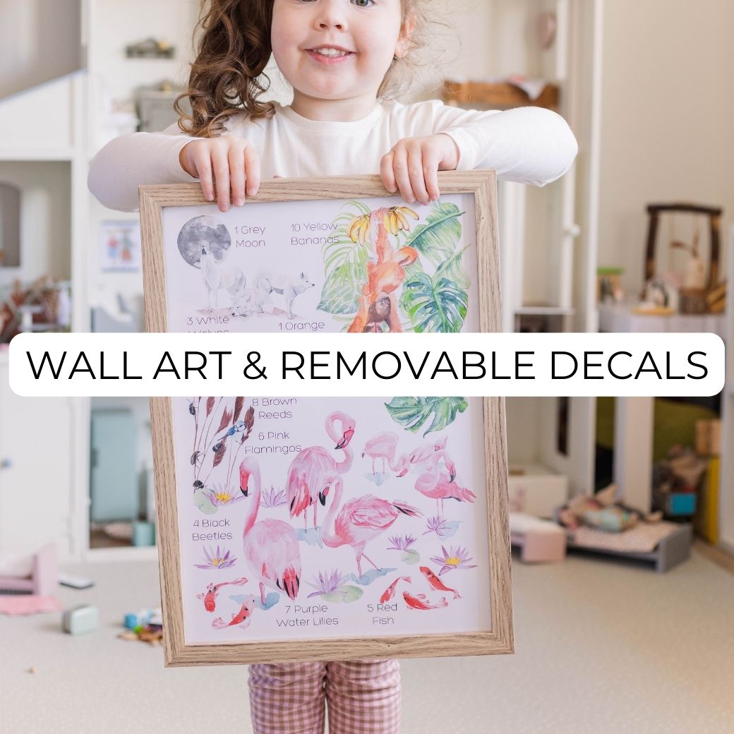 HandIllustrated Watercolour Wall Art for Nurseries, Playrooms and