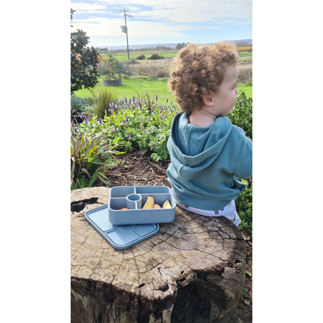 Silicone Bento Lunchbox with Five Compartments