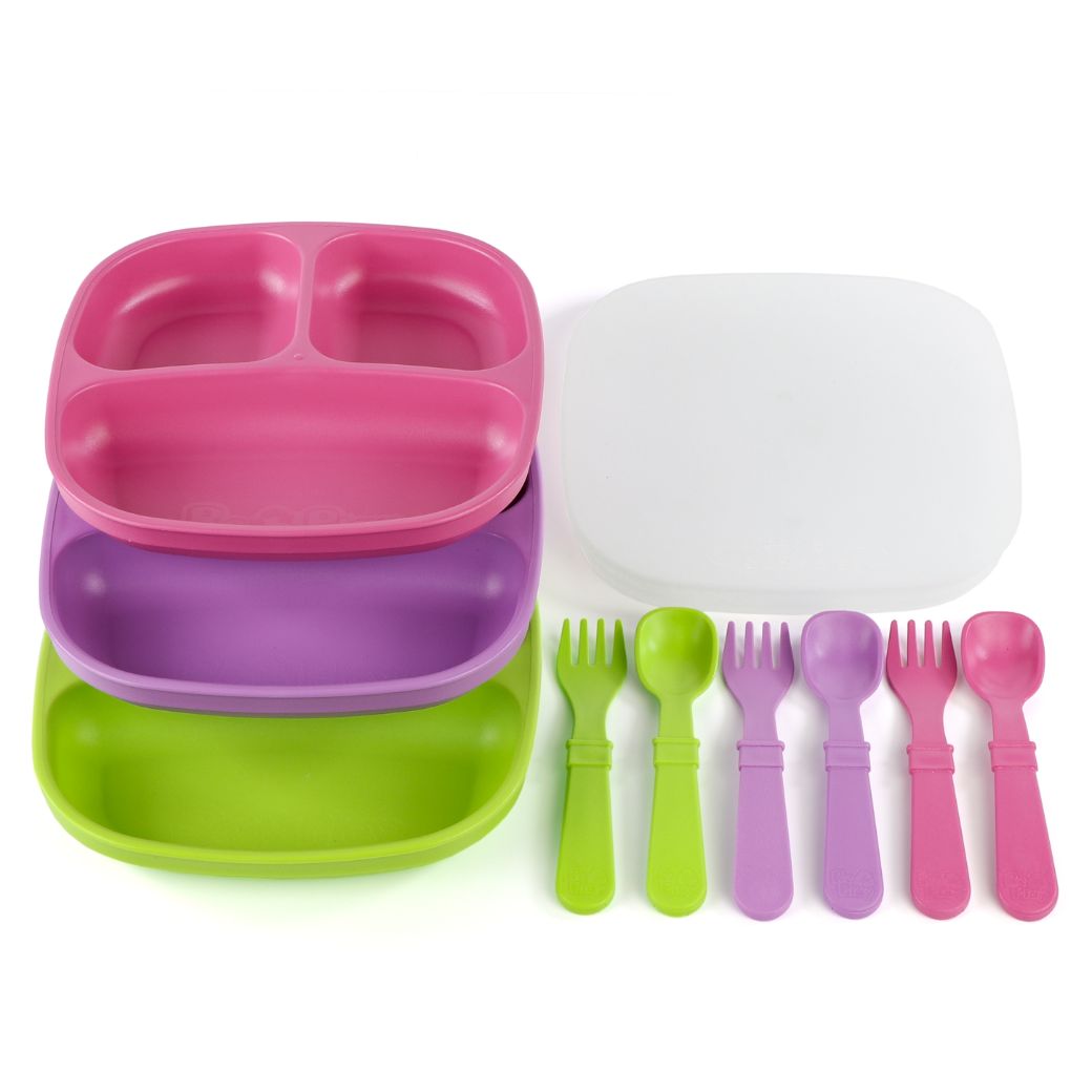 Replay Divided Plate & Cutlery Combo - Butterfly