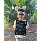 Dear Easter Bunny Milestone Board | Reusable Easter Photo Prop (Double-Sided)