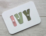 Personalised Name Puzzle - Dusty Pink, Sage & Olive