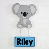 Kids Door Plaque - Koala Blue