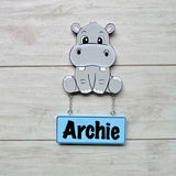 Kids Door Plaque - Hippo