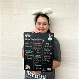 Dear Easter Bunny Milestone Board | Reusable Easter Photo Prop (Double-Sided)