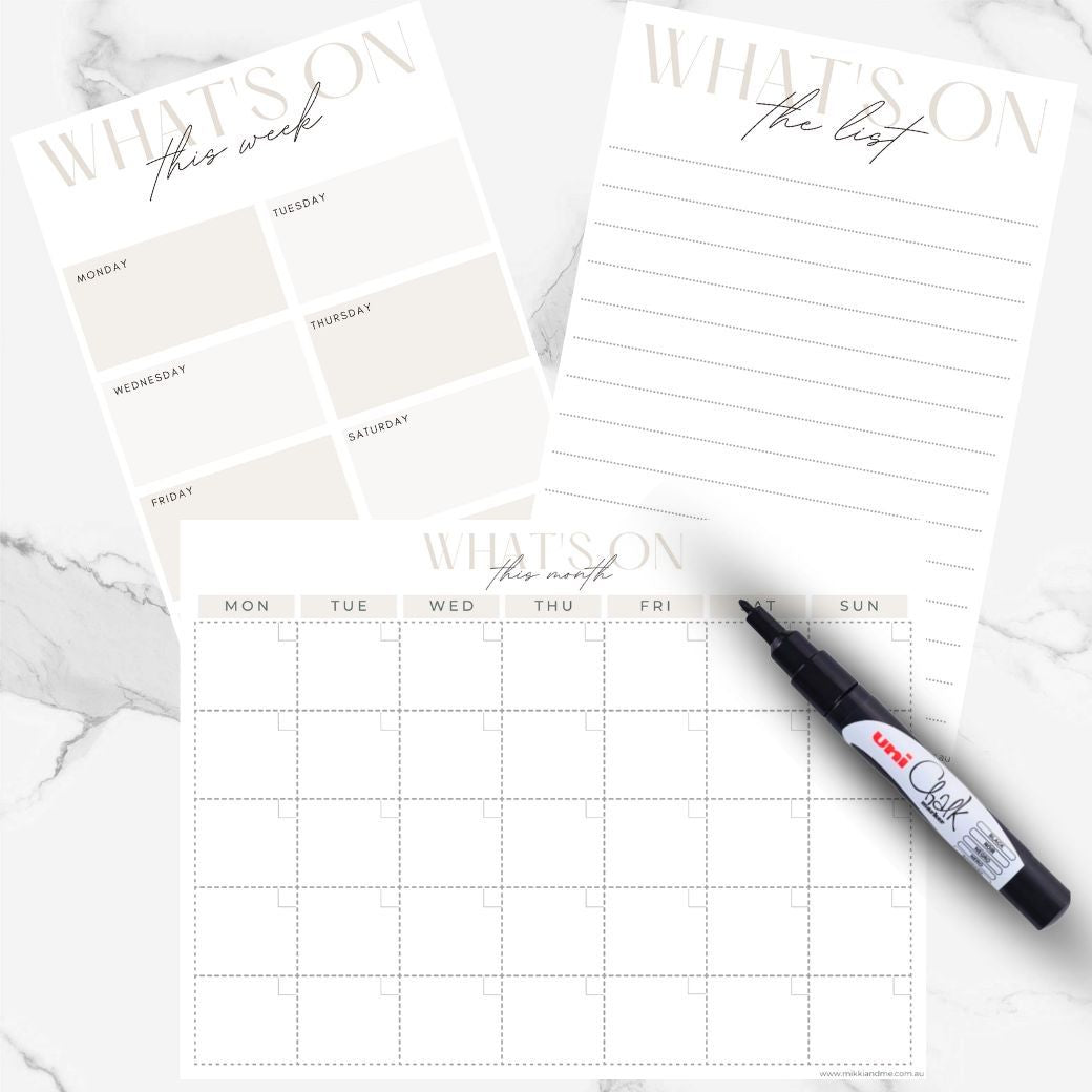 Magnetic Monthly Planner, Weekly Planner & Task List Bundle [PRE-ORDER: SHIPS LATE DECEMBER 2023]
