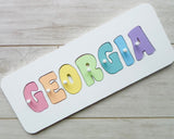 Personalised Name Puzzle - Pastel Rainbow