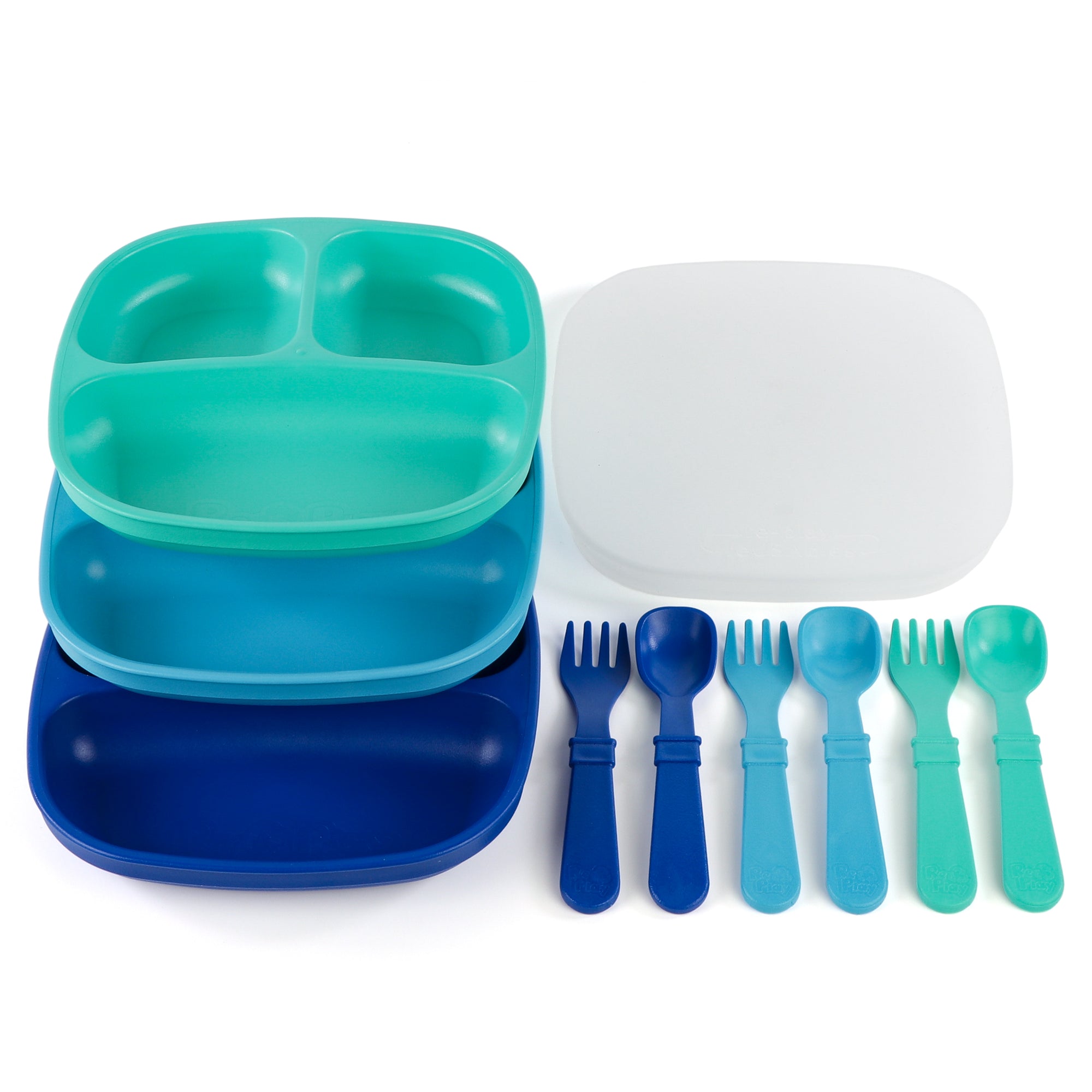 Replay Divided Plate & Cutlery Combo - Seaside