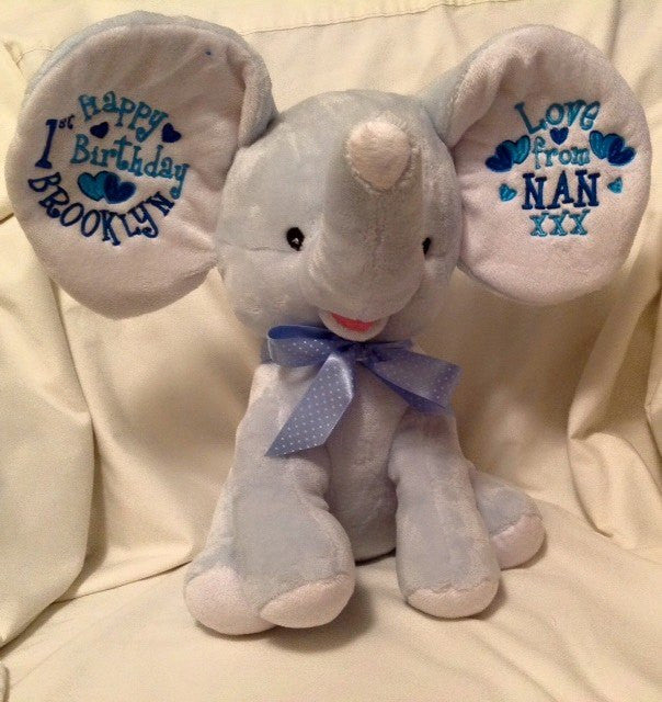 Blue Dumble Elephant Cubbie - Mikki & Me Kids