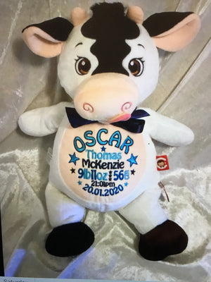 Personalised Cow Cubbie - Mikki and Me Kids