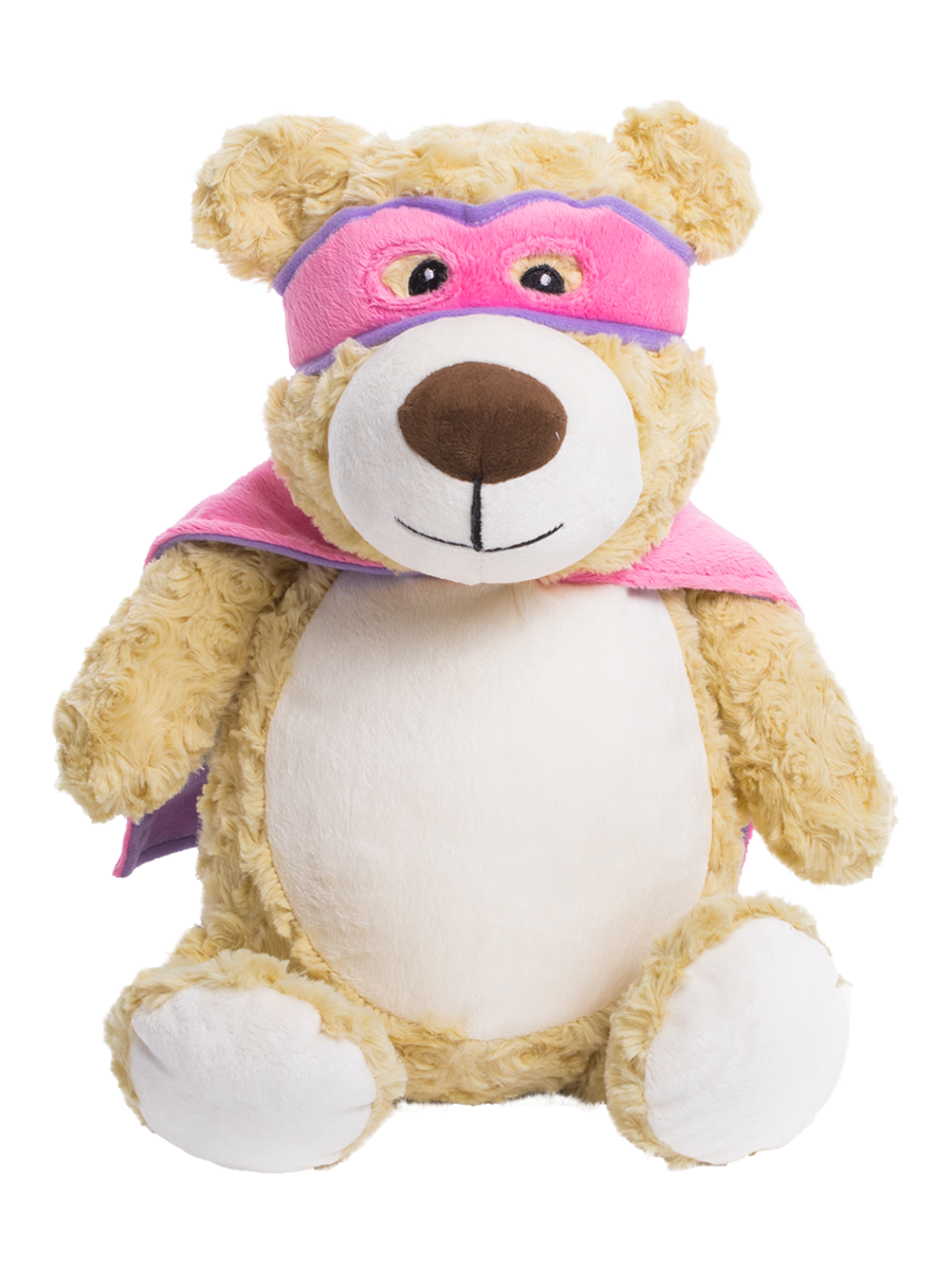 Personalised Hero Bear Pink Cubbie - Mikki and Me Kids