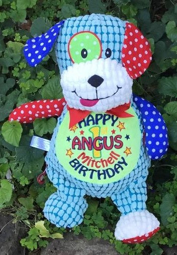 Personalised Harlequin Dog Cubbie - Mikki and Me Kids