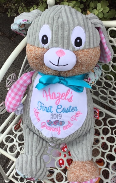 Personalised Sensory Bunny Cubbie - Mikki and Me Kids