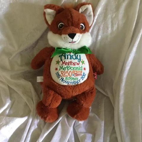 Personalised Signature Fox Cubbie - Mikki and Me Kids