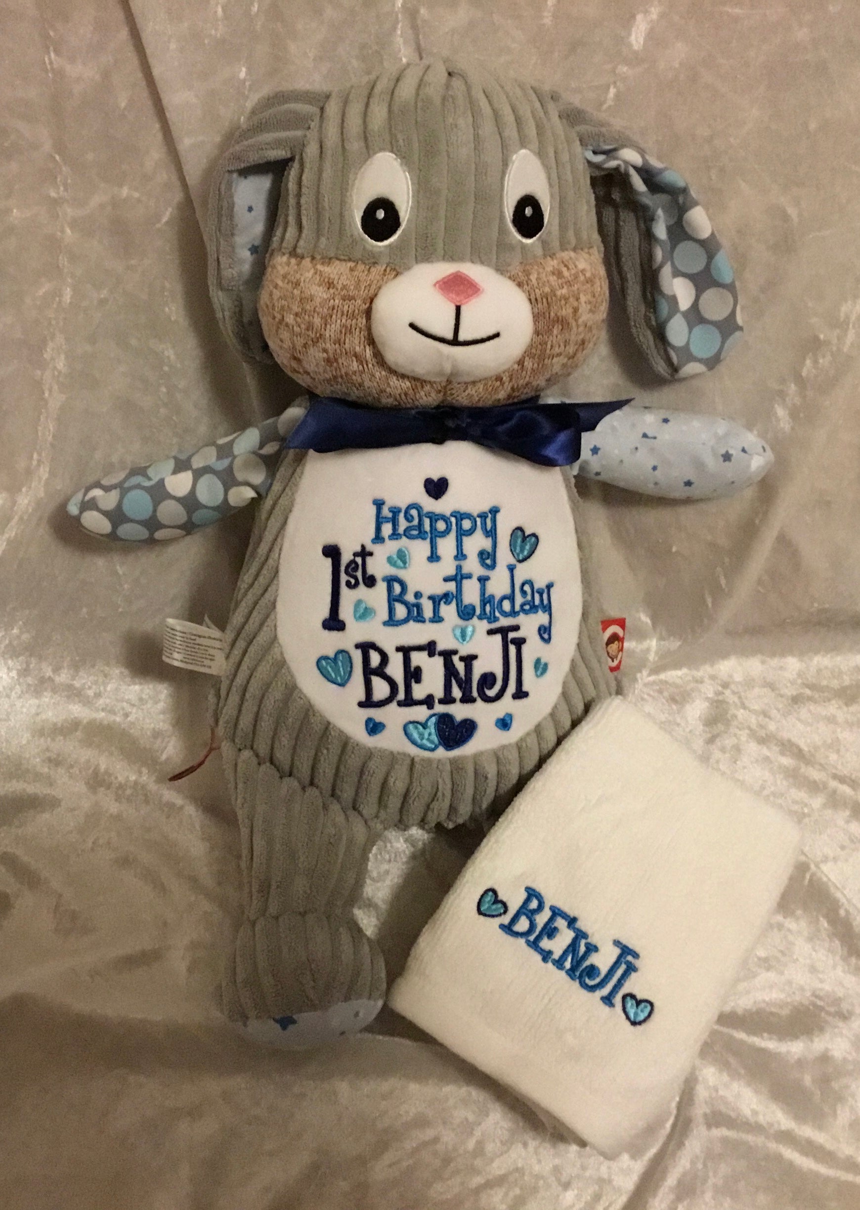 Personalised Sensory Starry Night Bunny - with crackle ears - Mikki and Me Kids