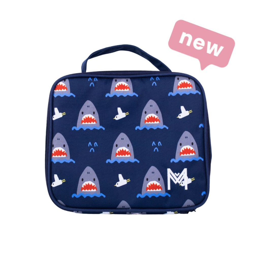  medium insulated lunch bag with ice pack for kids sharks - Mikki and Me Kids