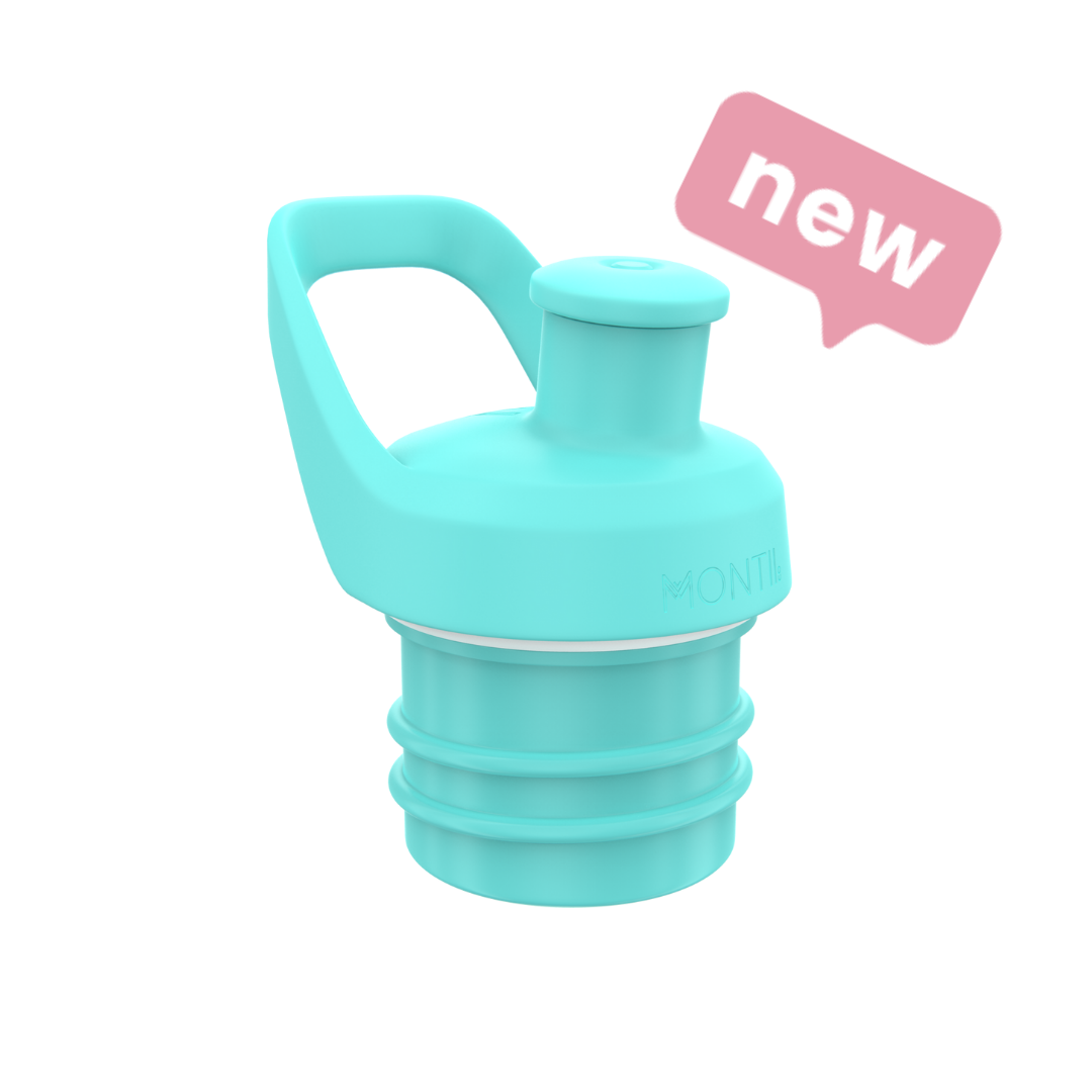 black MontiiCo sports drink bottle lid spare parts - Mikki and Me Kids