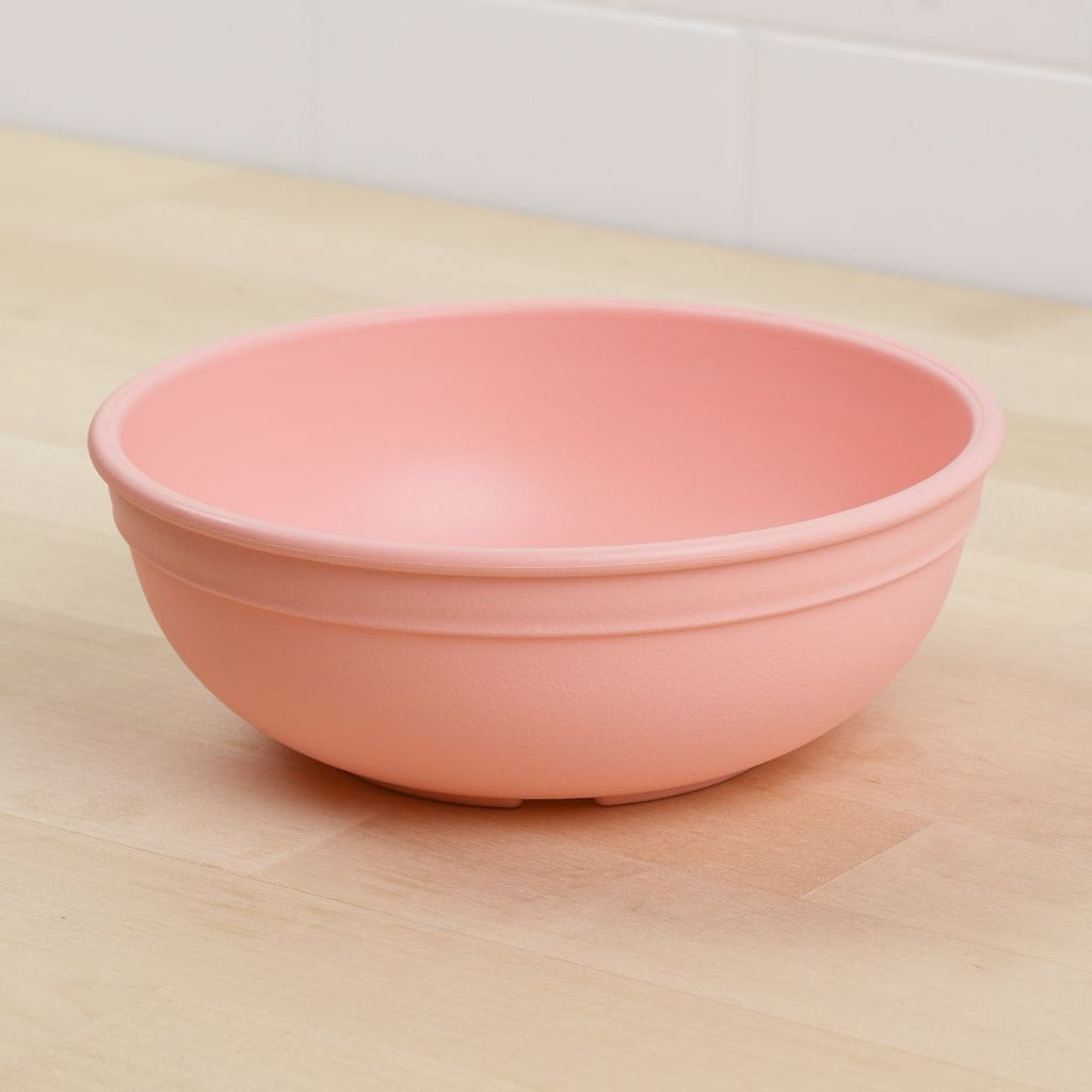 baby pink replay large bowl made out of recycled plastic for kids, adults and picnics- Mikki and Me Kids