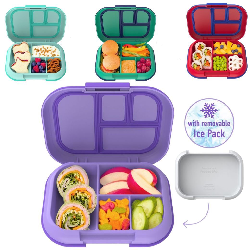 Bentgo Kids Chill Lunch & Snack Box with Removable Ice Pack, Purple