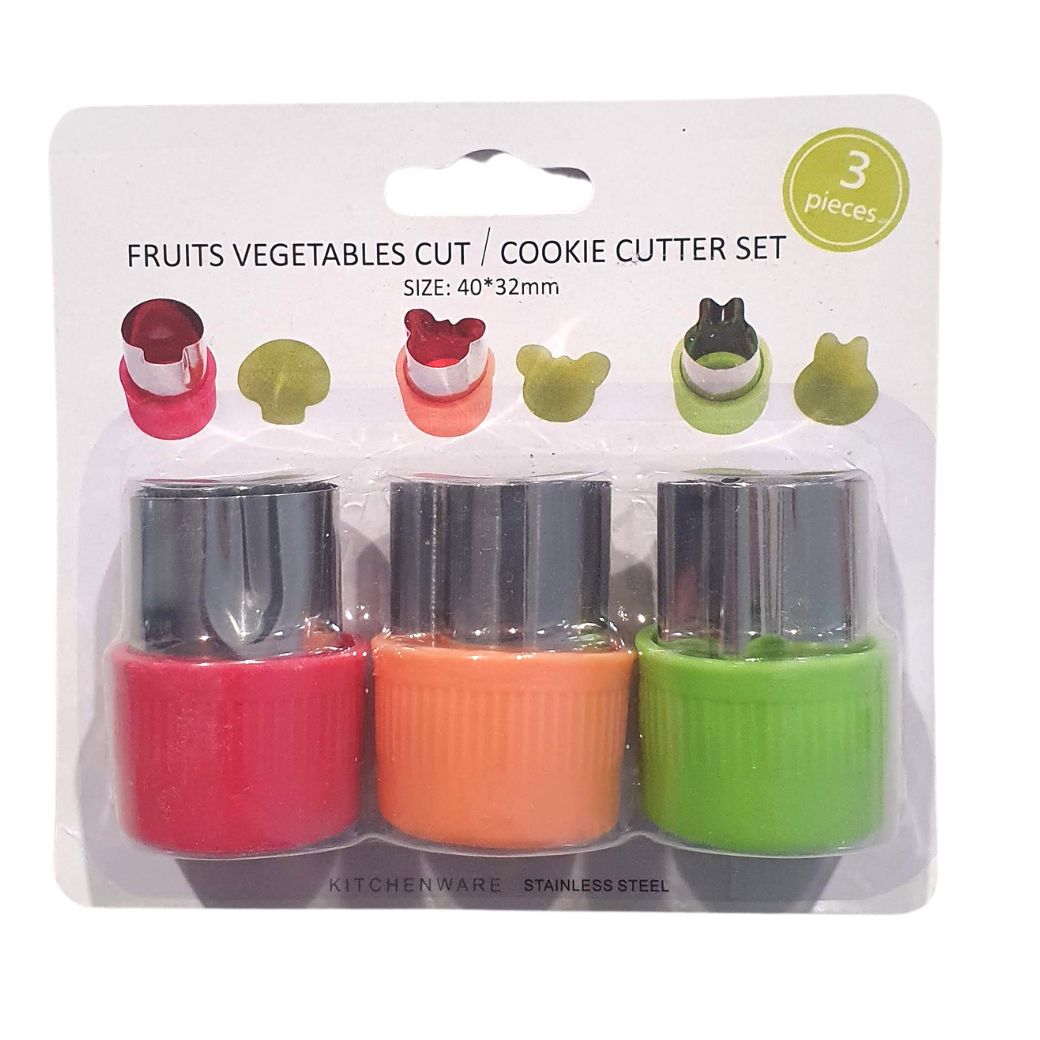 Vegetable Cutter Set for Bento Lunchboxes - 3 Pieces