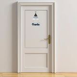 Kids personalised, decorative, and hand made door plaque - Tribal Teepee - Black & White - Mikki & Me Kids